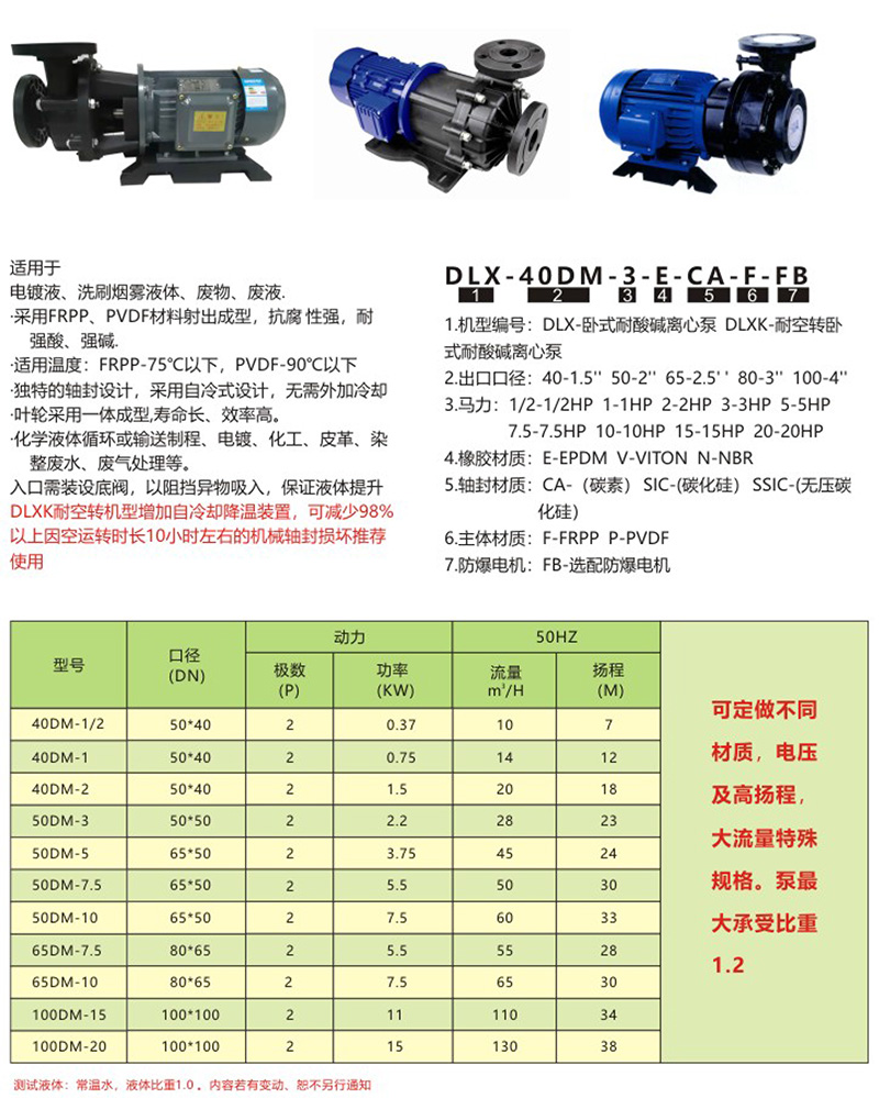 DLX卧式耐酸碱麻豆影视国产在线观看/DLXK耐空转卧式耐酸碱麻豆影视国产在线观看